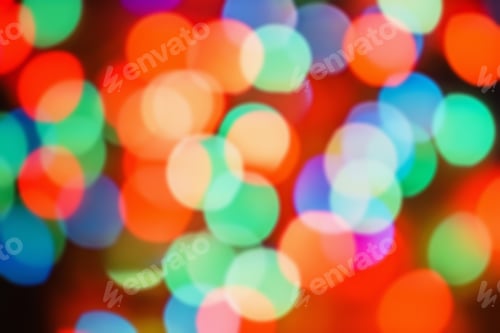 Preview: Background Abstract- Bokeh Blurry. Defocused- Festive Party. New Year- Beautiful Spark.