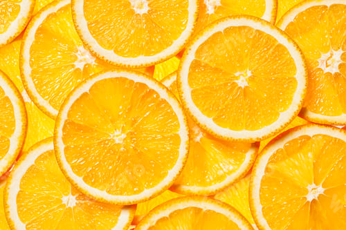 Preview: Colorful orange fruit slices