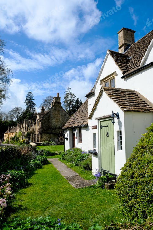 Preview: The West street view of Castle Combe, Cotswolds.