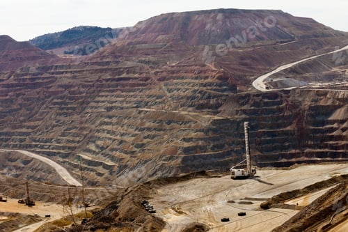 Preview: Drill rig open pit copper mining operation