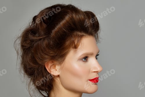 Preview: Portrait of a beautiful sexy fashion model. Wedding make up and hair.