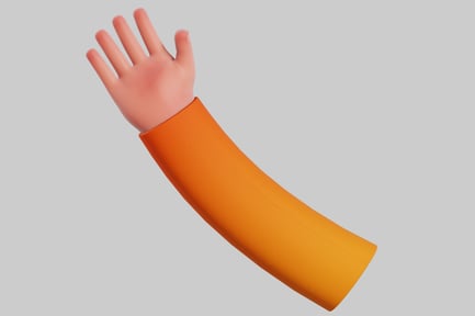 Preview: 3D Cartoon Arm Waving Hello