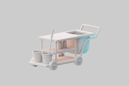 Preview: Cleaning cart with supplies