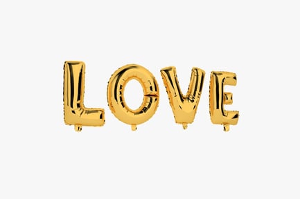 Preview: Golden Foil 'LOVE' Balloons