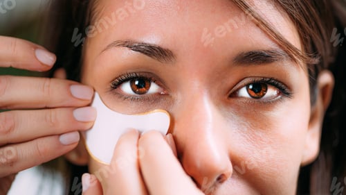 Preview: Beautiful Woman Using UnderEye Patches