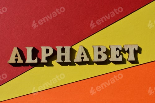 Preview: Alphabet, word as banner headline