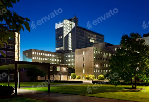 Preview: Modern Office Buildings At Night