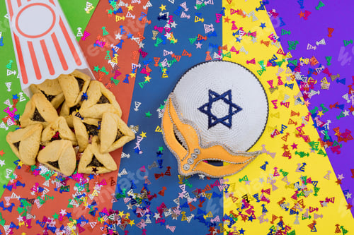 Preview: It is a Jewish festival that is celebration with cookies, shofars, tallits, carnival masks, and