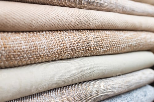Preview: Stack of Neutral Colored Upholstery Fabric Samples