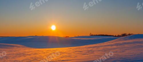 Preview: Winter landscape in the evening light