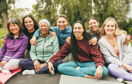Preview: Happy multi generational women having fun together