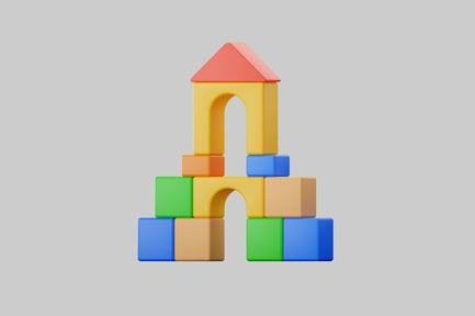 Preview: Bright building blocks castle