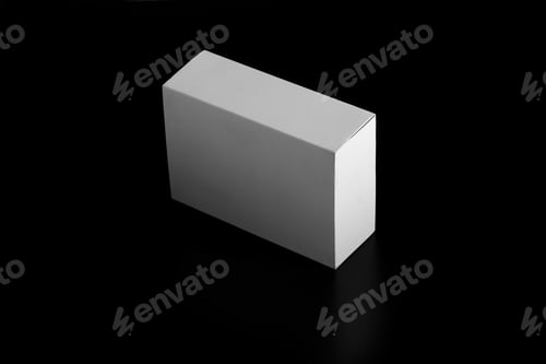 Preview: whitebox. carton moving box. white Cardboard box isolated on black