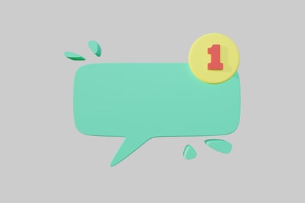 Notification chat bubble with counter
