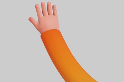 Preview: 3D Open Hand Stop Gesture