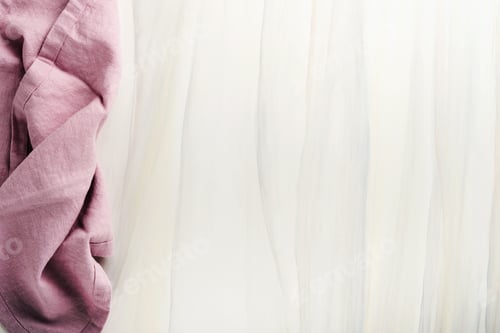 Preview: Light Pink Cloth on White Textured Background