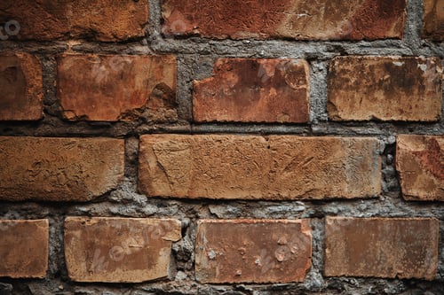 Preview: full frame image of old brick wall with cement background