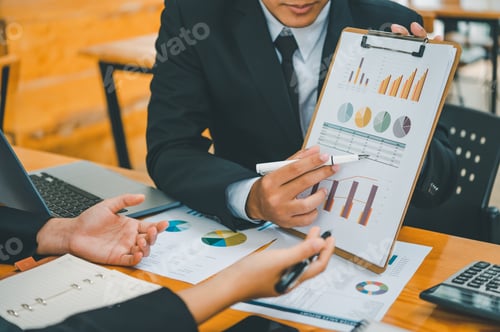 Preview: group of business people working and communicating together in the office