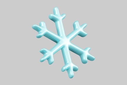 Preview: Simple icy blue snowflake design