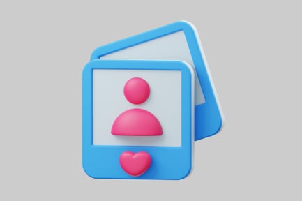 Preview: Cartoon friend photos stacked frames