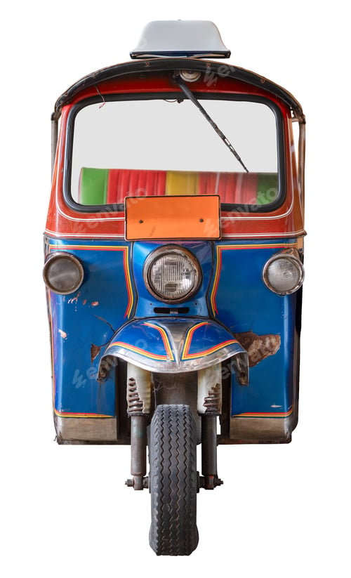 Preview: Isolated Retro Auto Rickshaw