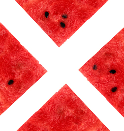 Preview: slice of juicy water melons isolated