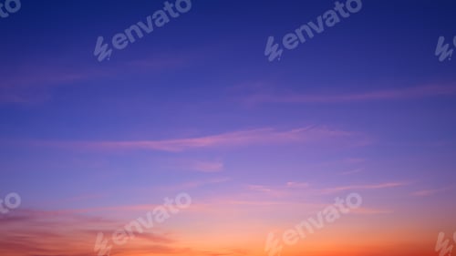 Preview: Colorful twilight sky background with beautiful sunlight and sunset cloud in evening time