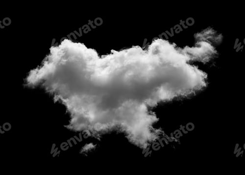 Preview: white clouds isolated on black