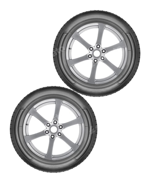 Preview: alloy wheels set isolated on a white background