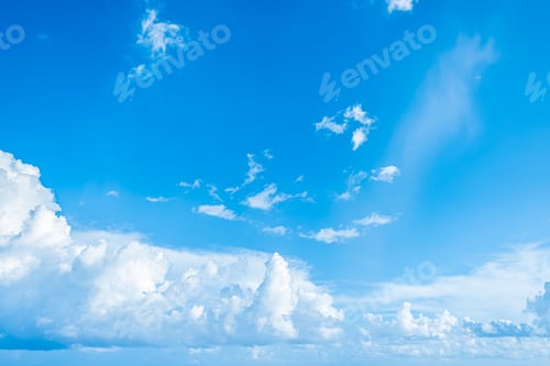 Preview: White clouds in blue sky.