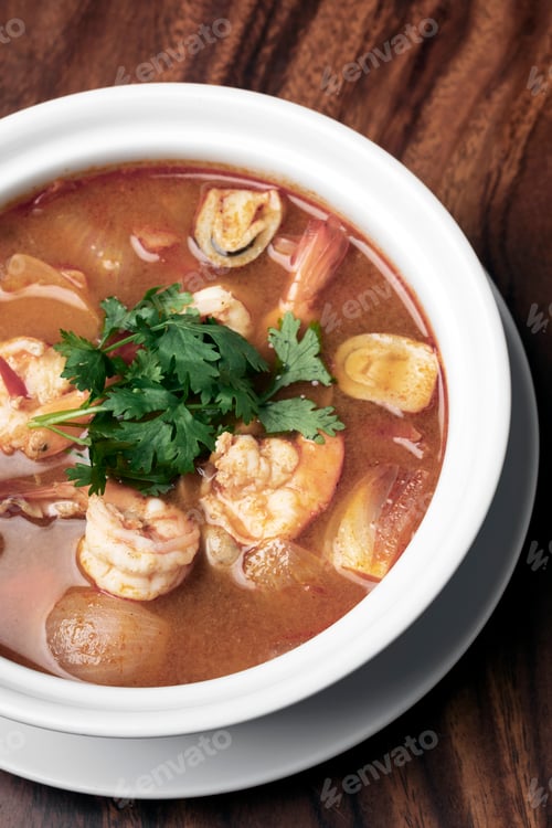 Preview: thai tom yum kung spicy and sour shrimp soup