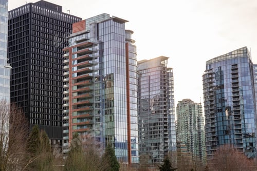 Preview: Modern Glass and Steel Skyscrapers in Downtown Vancouver, British Columbia, Canada