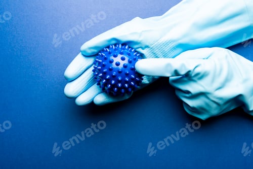 Preview: Abstract virus strain model of COVID-19 or Coronavirus