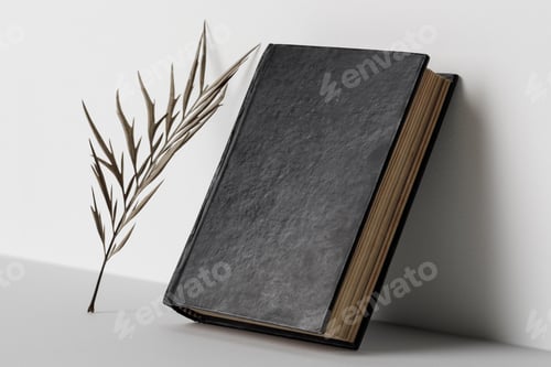 Preview: book, mockup, cover, textbook, realistic