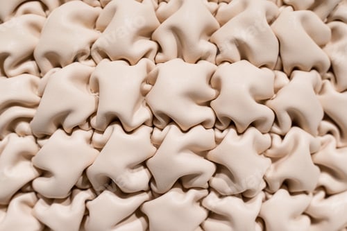 Vista previa: Primer plano abstracto de la textura arrugada de la tela beige