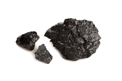 Preview: Bituminous coal isolated on white background
