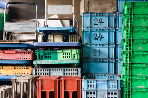 Preview: Plastic container pile background