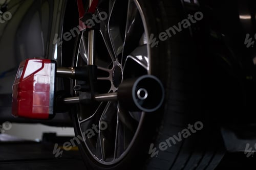 Preview: Balancing of car's tyres at auto workshop