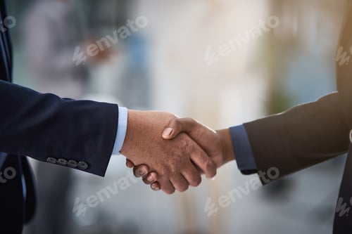 Preview: Partners in profit. Cropped shot of two businessmen shaking hands.