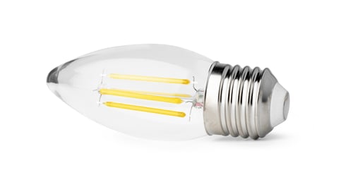 Preview: One light bulb isolated on white background