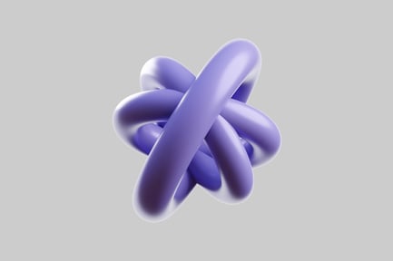 Preview: Abstract 3D Knot Structure Fluid Lavender Geometric Design