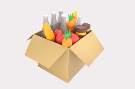 Preview: Leftover Food Container 3D Illustration