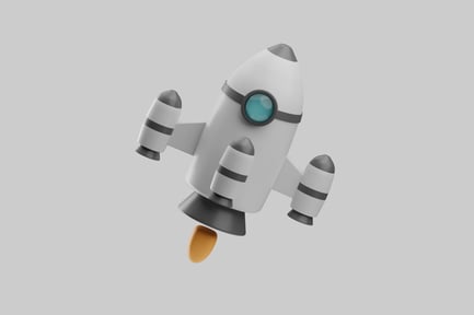Preview: Cartoon rocket launcher spaceship