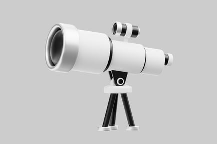 Preview: White telescope on tripod stand