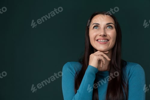 Preview: Smiling Woman in Blue Shirt