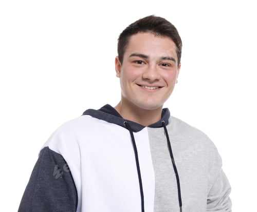 Preview: Portrait of confident young man on white background