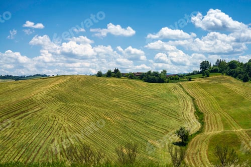 Preview: Rural landscape near Sala Baganza and Fornovo, Parma, at springtime