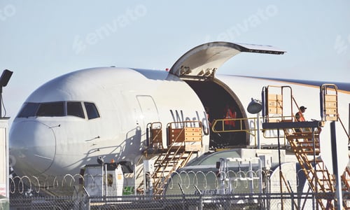 Preview: Cargo plane being loaded to deliver packages across the world