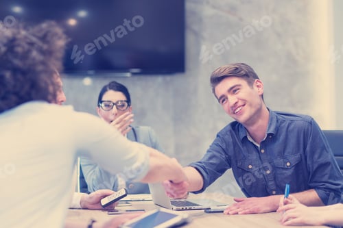 Preview: cloasing the deal in modern office interior