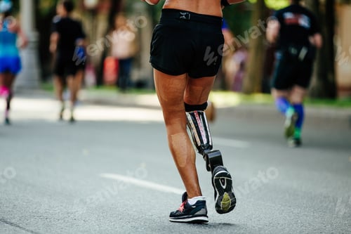 Preview: back female runner disability in prosthesis